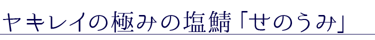 ヤキレイの極みの塩鯖「せのうみ」